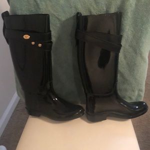 Coach Black Tall Talia Rain Boots!!!!